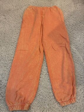 Emory Park Orange Wash Jogger Sweatpants Womens Size Medium